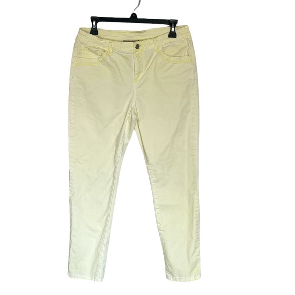 Soft Surroundings lt yellow, straight leg jeans size S - Picture 1 of 6